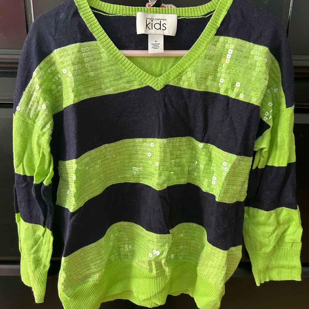 Autumn Cashmere girls sequin sweater